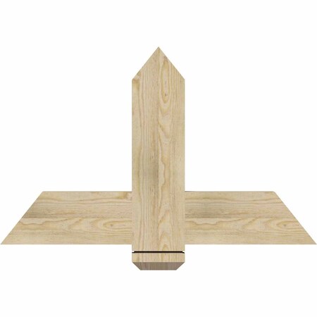 Ekena Millwork Eugene Rough Sawn Timber Gable Bracket, Douglas Fir, 36"W x 23"H x 2"D x 6"F, 15/12 Pitch GBW036X23X0206EUG00RDF